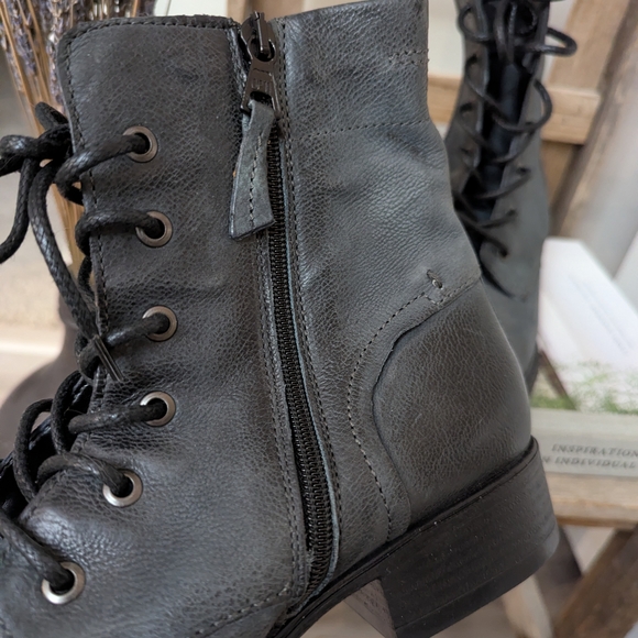 Leather Combat Boots by Brown's Shoes - Picture 10 of 15